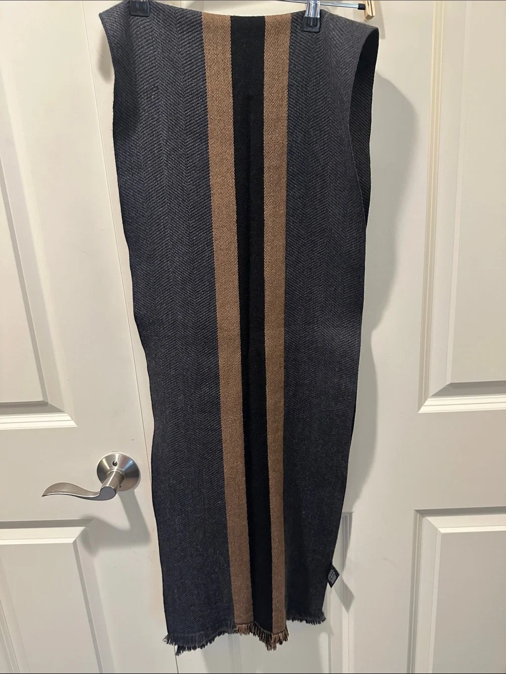 Gucci Black and Brown Striped Men's Scarf